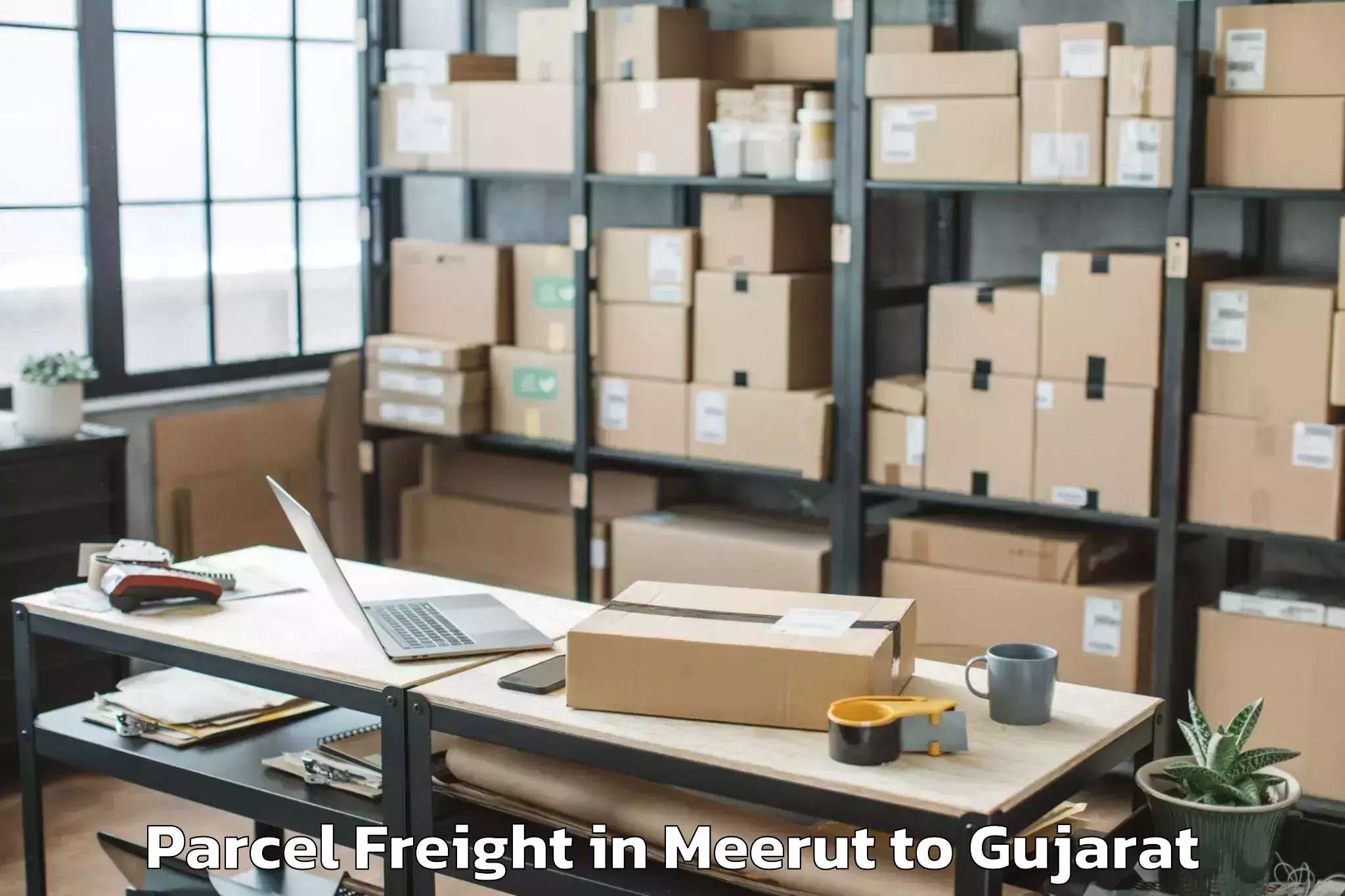 Affordable Meerut to Jasdan Parcel Freight